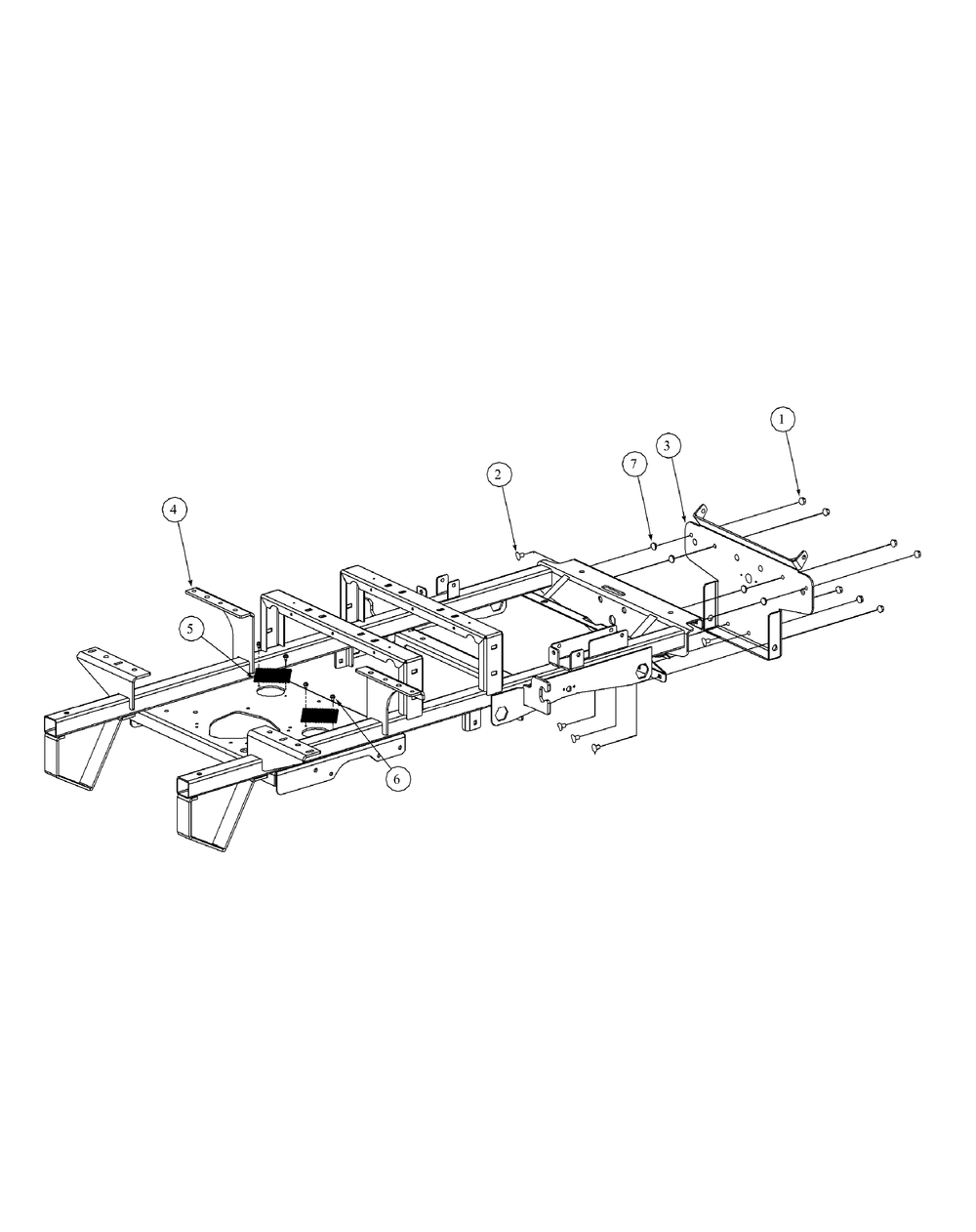 Frame Assembly Diagram and Parts List for M48-KHS 53AB5B5M750-18HP Cub Cadet Lawn Tractor
